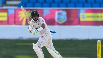 Babar Azam in action. (AFP)