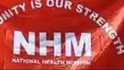The announcement was made by the NHM Employees Union amid resentment among contractual health workers over the alleged delay in fulfilling their demands. (HT FILE) The announcement was made by the NHM Employees Union amid resentment among contractual health workers over the alleged delay in fulfilling their demands. (HT FILE)