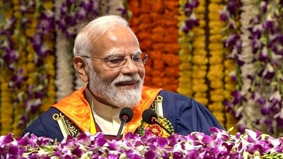 *Prime Minister Narendra Modi addresses the 57th Convocation Ceremony of Indian Institute of Technology (IIT), in New Delhi. (@BJP4India) *Prime Minister Narendra Modi addresses the 57th Convocation Ceremony of Indian Institute of Technology (IIT), in New Delhi. (@BJP4India)