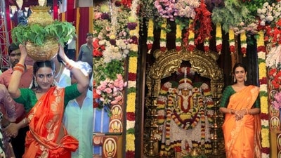 Niharika Bonam: బోనమెత్తిన మెగా డాటర్.. మహాకాళేశ్వర్ ఆలయంలో అమ్మవారికి బంగారం బోనం సమర్పించిన నిహారిక.. వీడియో వైరల్ Niharika Bonam: బోనమెత్తిన మెగా డాటర్.. మహాకాళేశ్వర్ ఆలయంలో అమ్మవారికి బంగారం బోనం సమర్పించిన నిహారిక.. వీడియో వైరల్