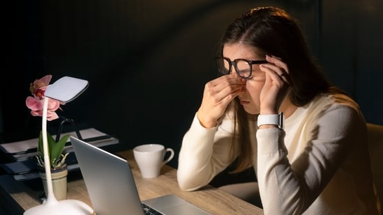 Women are more prone to dry eye disease due to hormonal changes, screen use, and health issues, says Dr Prabhakar GV of Sankara Eye Hospital. (Freepik)