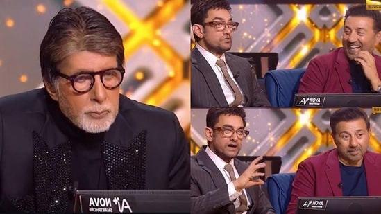 Aamir Khan and Sunny Deol are the first guests on Amitabh Bachchan's KBC 18.
