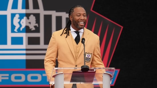 Larry Fitzgerald enters the Pro Football Hall of Fame as part of the Class of 2026. 
