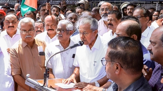 Pinarayi Vijayan alleged that the state government was surrendering to the RSS agenda.