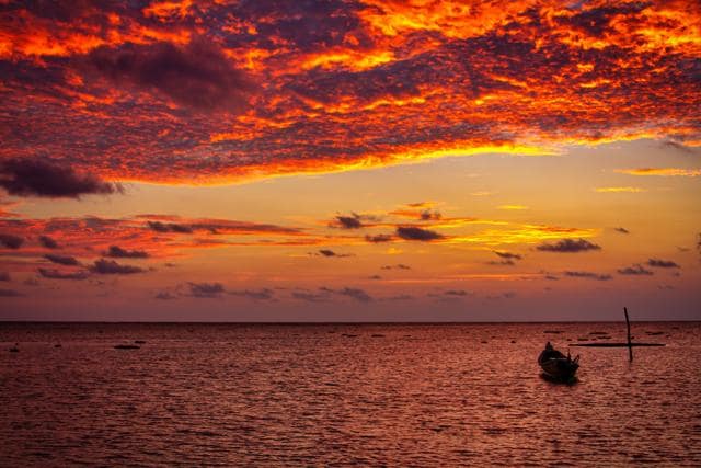 The molten orange sky at one of the spots in the Andaman and Nicobar Islands, looks spectacular in this frame shot by IPS SK Tewari. The molten orange sky at one of the spots in the Andaman and Nicobar Islands, looks spectacular in this frame shot by IPS SK Tewari.