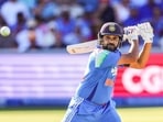 India's Rohit Sharma plays a shot during 3rd ODI against England, at Lord's in London on Sunday. 