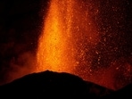 A lava fountain rises above Mount Etna during an eruption in Sicily, Italy, July 30, 2026. REUTERS/ Marco Restivo