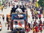 The Meerut to Ghaziabad (Dasna) stretch of the DME is roughly 32-km long, while the (Dasna) Ghaziabad-UP Gate stretch is another 18km. (Sakib Ali / HT)