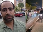 A man highlighted Bengaluru’s poor footpaths and showed how obstacles forced pedestrians onto the road.