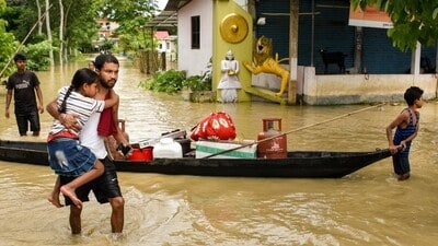 According to the Assam State Disaster Management Authority (ASDMA), as of Saturday, 99 people had lost their lives in floods. (PTI) According to the Assam State Disaster Management Authority (ASDMA), as of Saturday, 99 people had lost their lives in floods. (PTI)