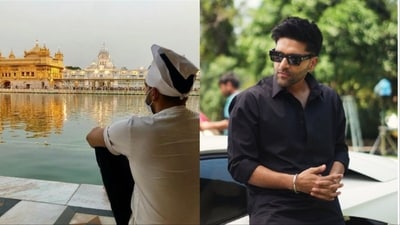 Guru Randhawa visits Golden Temple. Guru Randhawa visits Golden Temple.