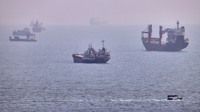 Seven Indian vessels are currently in Persian Gulf (West of Strait of Hormuz), with 153 Indian seafarers on board. (AP)