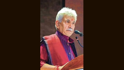 Lieutenant governor Manoj Sinha on Sunday said the strength of democracy lies in constitutional values, strong institutions and leaders committed to honesty, humility and public service. (PTI File)