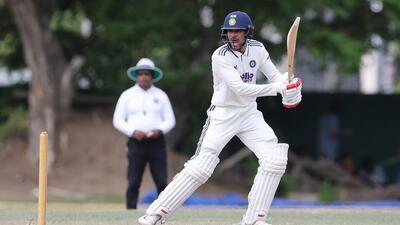 Shubman Gill in action during the warm-up match in Colombo on Sunday. (Pankaj Nangia / CREIMAS for BCCI) Shubman Gill in action during the warm-up match in Colombo on Sunday. (Pankaj Nangia / CREIMAS for BCCI)