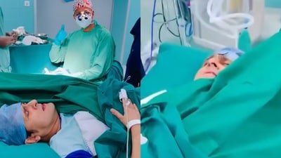 Sonu Nigam sings during surgery. Sonu Nigam sings during surgery.