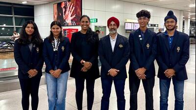 The Indian contingent before departing for Scotland. (IGU) The Indian contingent before departing for Scotland. (IGU)