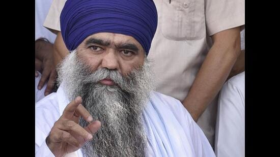 Damdami Taksal chief Baba Harnam Singh Dhumma (HT)