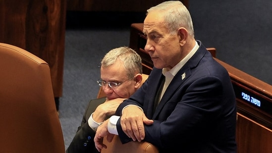 Israeli Prime Minister Benjamin Netanyahu attends a session at the Knesset, Israel's parliament, before it dissolves ahead of the 2026 Israeli elections, in Jerusalem, July 16, 2026