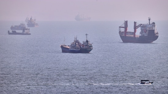 Seven Indian vessels are currently in Persian Gulf (West of Strait of Hormuz), with 153 Indian seafarers on board. (AP)