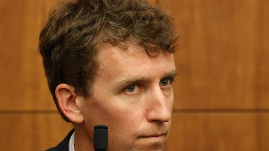 Patrick Clancy's marriage to Dr Rachel Danis has come under focus as his ex-wife Lindsay Clancy stands trial for killing their three children. (AP Photo)