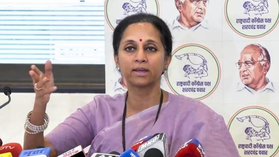 Supriya Sule, the NCP (SP)’s national working president and Baramati MP. (HT_PRINT)