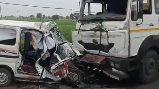 The truck was coming from Ujjain when it crashed into the car, killing all the six occupants.