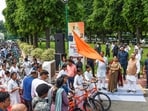 Delhi CM Rekha Gupta distributes bicycles to 200 Class 9 girl students of govt schools(Amit)