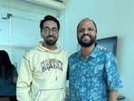 Jude Anthany Joseph shared a photo with Ayushmann Khurrana.