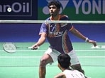 India’s Ayush Shetty in action. (Hindustan Times)