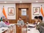 The meeting was held in the office of ministry of consumer affairs, food and public distribution, new and renewable energy. (X/@JoshiPralhad)