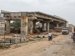 The NHAI is also constructing two drains along the highway — one for stormwater and another for domestic wastewater. (HT File)
