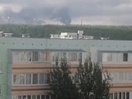 The strike targeted an oil refinery in the industrial city of Nizhnekamsk.(via REUTERS)