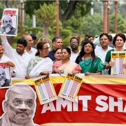 Opposition leaders stage protest outside Parliament.