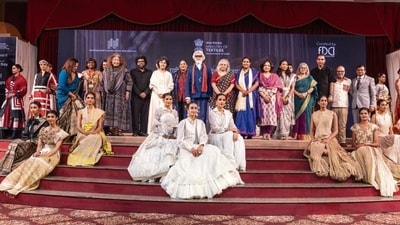 On Friday, the Capital played host to Dhaagon Ki Sargam, a handloom showcase organised to mark National Handloom Day. (Photo: Raajessh Kashyap/HT) On Friday, the Capital played host to Dhaagon Ki Sargam, a handloom showcase organised to mark National Handloom Day. (Photo: Raajessh Kashyap/HT)