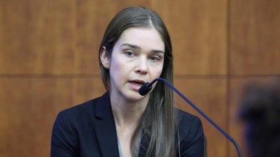 Psychiatrist Dr. Jennifer Tufts on the witness stand during Lindsay Clancy's murder trial at Plymouth Superior Court, in Plymouth, Massachusetts, U.S., August 10, 2026. Greg Derr/Pool via REUTERS (via REUTERS)