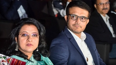 Kolkata: Former Indian captain and BCCI president Sourav Ganguly and wife Dona Ganguly. (PTI File)