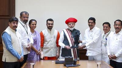 Prime Minister Narendra Modi during a meeting with a delegation of NCP (SP) MPs led by party Working President Supriya Sule, in New Delhi on Monday. (PTI) Prime Minister Narendra Modi during a meeting with a delegation of NCP (SP) MPs led by party Working President Supriya Sule, in New Delhi on Monday. (PTI)