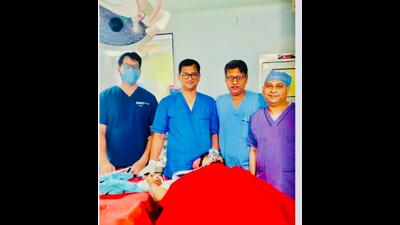 The team of doctors from Civil Hospital which performed the surgery (Sourced) The team of doctors from Civil Hospital which performed the surgery (Sourced)