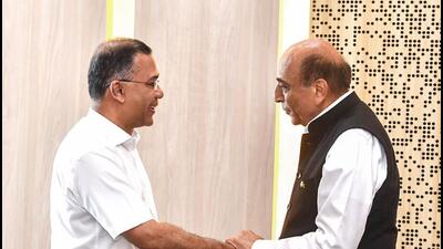 Trivedi left for New Delhi shortly after his meeting with the Bangladesh PM. (Bangladesh PM office/ANI) Trivedi left for New Delhi shortly after his meeting with the Bangladesh PM. (Bangladesh PM office/ANI)