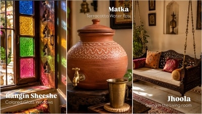 The essence of Indian interiors lies in blending tradition with modernity. (Instagram/@sonika.khurana.sethi) The essence of Indian interiors lies in blending tradition with modernity. (Instagram/@sonika.khurana.sethi)