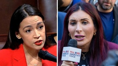 Laura Loomer takes a dig at Alexandria Ocasio-Cortez over decision to freeze her eggs (AP, AP Photo/Ted Shaffrey, File ) Laura Loomer takes a dig at Alexandria Ocasio-Cortez over decision to freeze her eggs (AP, AP Photo/Ted Shaffrey, File )