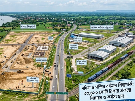 নদিয়া এবং পশ্চিম বর্ধমানে দুটি শিল্পপার্ক গড়ে তোলার জন্য জমি চিহ্নিত করে ফেলল পশ্চিমবঙ্গ সরকার। (ছবিটি প্রতীকী, সৌজন্যে ন্যানো ব্যানানা দিয়ে তৈরি করা)