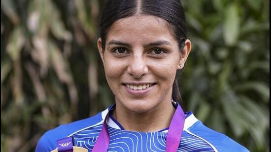 CWG gold medallist boxer Sakshi Chaudhary. (PTI)