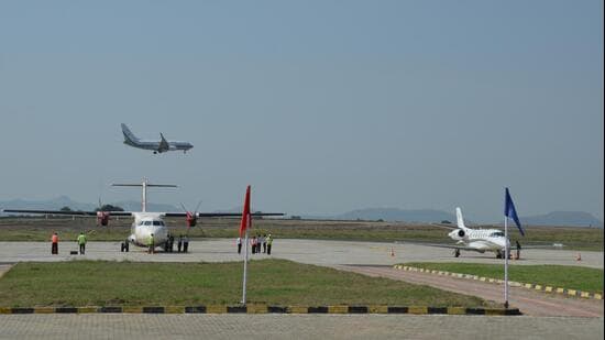 Flight connectivity at several smaller airports in Maharashtra has weakened recently, with some routes witnessing reduced frequencies or temporary suspensions as airlines juggle aircraft availability, operating costs and commercial viability. (HT FILE)