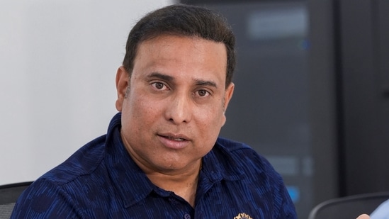 BCCI Centre of Excellence (CoE) head VVS Laxman speaks at a press conference during a guided tour of the BCCI Centre of Excellence, in Bengaluru