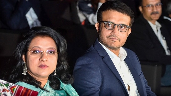 Kolkata: Former Indian captain and BCCI president Sourav Ganguly and wife Dona Ganguly. 