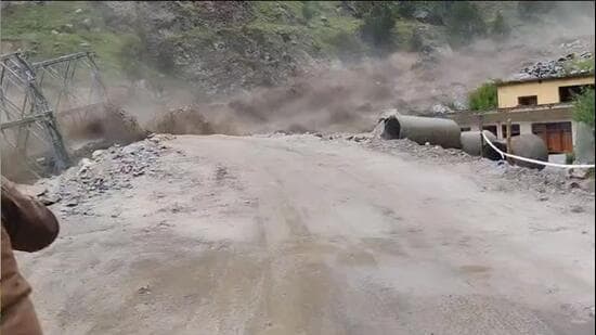 The search for the missing BRO personnel is underway, officials said. (HT Photo)