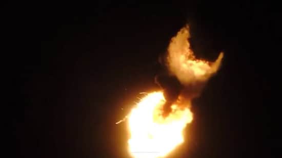 The rocket exploded seconds after it was launched on Monday.
