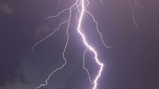 A dramatic video showing a man being struck by lightning while filming a thunderstorm on a golf course near Cincinnati, Ohio, has gone viral on social media. The incident occurred on Friday. (Unsplash)