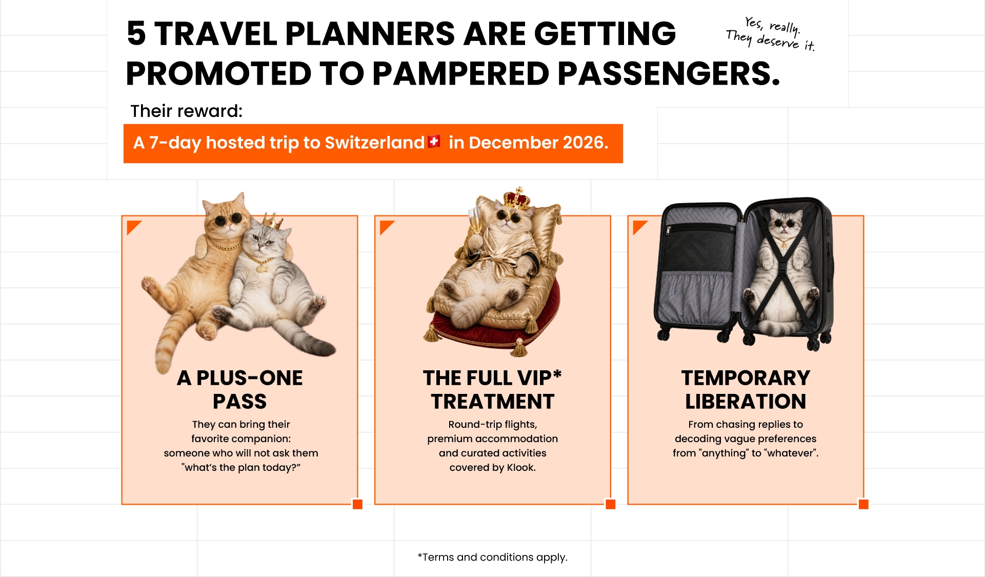 For the pampered passengers. (Klook) For the pampered passengers. (Klook)